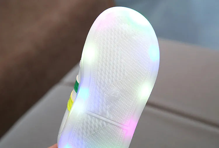 Kimmy Blanc LED Sneakers Chaussures - Enfance-Heureuse
