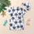Boys' Cotton One-piece Swimsuit Cartoon Coconut Tree Printed Tape Hat
