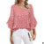 Womens Ruffle 3 4 Sleeve Chiffon Blouses Dressy Casual Trendy Shirts V Neck Business Work Top - Enfance-Heureuse