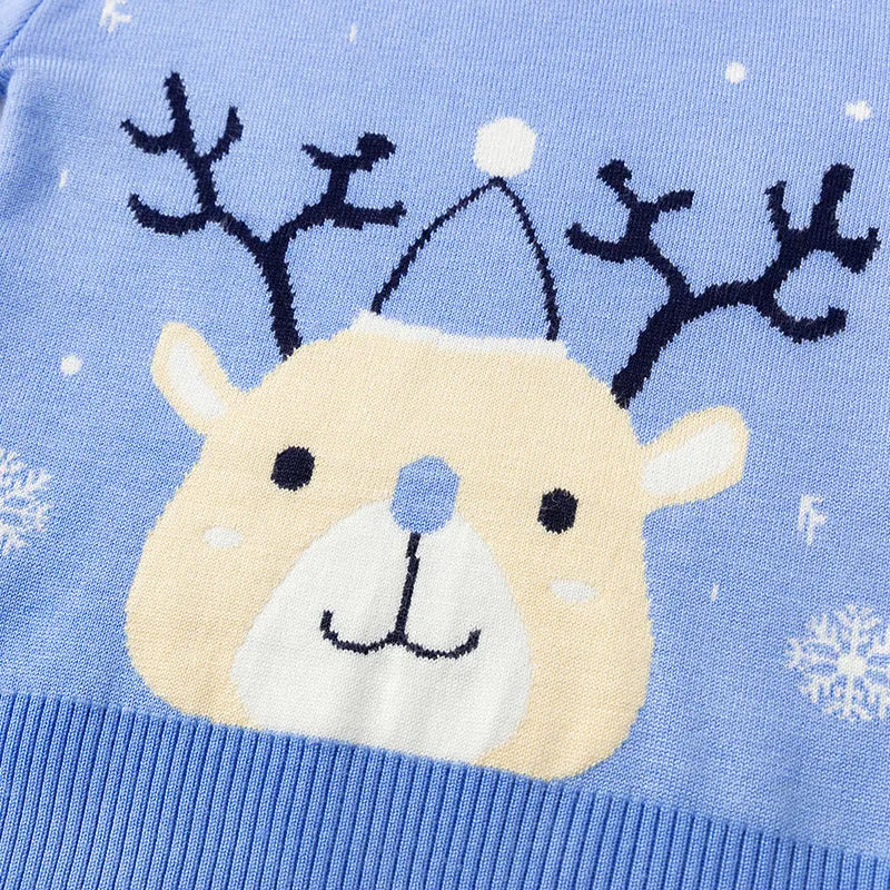 Christmas snowflake fawn sweater - Enfance-Heureuse