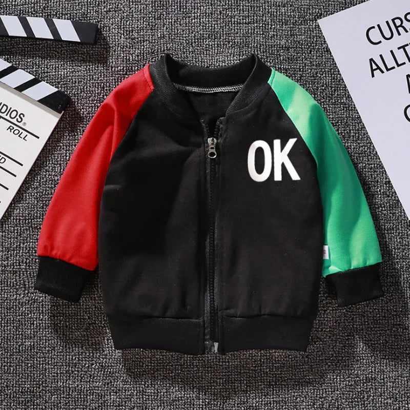 Children's Grizzly Bear Jacket Korean Baseball Uniform - Enfance-Heureuse