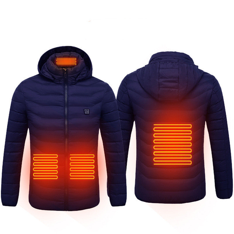 New Heated Jacket Coat USB Electric Jacket Cotton Coat Heater Thermal Clothing Heating Vest Men's Clothes Winter - Enfance-Heureuse
