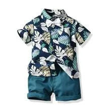 Ensemble d'été pour enfants, chemise et short pour garçons
