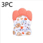 Bébé de dentition bébé anti-morsure silicone molaire gants enfants de jouets sonores