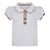 Contrast Check Lapel Short Sleeve Kids Shirt