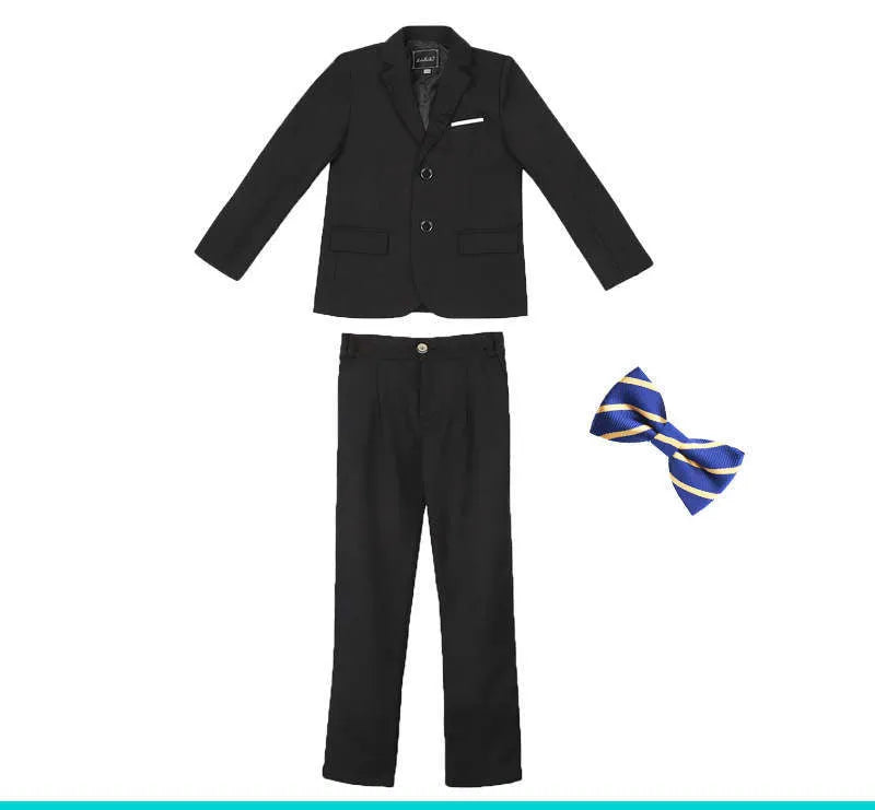 Costume pour enfants garçons couleur unie robe de demoiselle d'honneur vêtements de spectacle de défilé