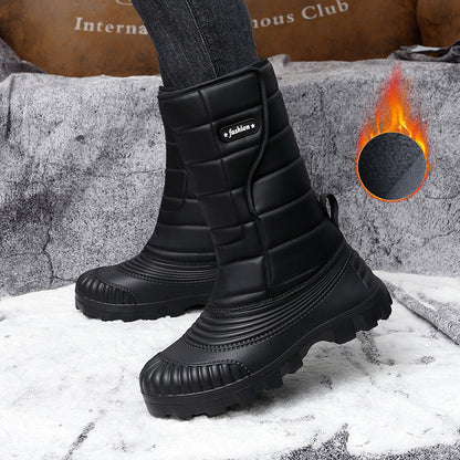 Snow Boots Outdoor Long Tube Fleece Lined Padded Warm Keeping - Enfance-Heureuse