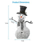 LED Christmas Snowman Decoration Light Collapsible Battery Operated - Enfance-Heureuse
