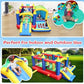 Maison gonflable 7 en 1, maison gonflable avec piscine à balles pour enfants, fête intérieure et extérieure, divertissement en famille, obstacles, château gonflable pour tout-petits avec piscine à balles pour cadeaux de fête d'anniversaire