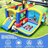 Maison gonflable 7 en 1, maison gonflable avec piscine à balles pour enfants, fête intérieure et extérieure, divertissement en famille, obstacles, château gonflable pour tout-petits avec piscine à balles pour cadeaux de fête d'anniversaire