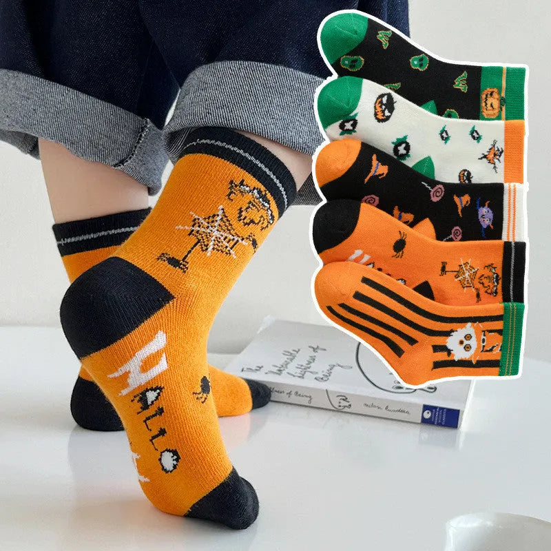 Chaussettes simples de tube d'Halloween à la mode pour enfants - Enfance-Heureuse
