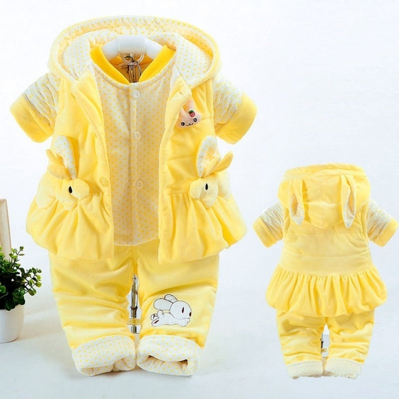 Baby Autumn Clothing Girls Autumn And Winter Clothing Suits - Enfance-Heureuse