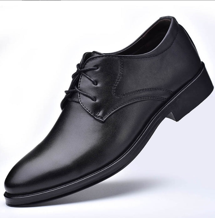 Black Shoes With Pointed Toe For Men - Enfance-Heureuse
