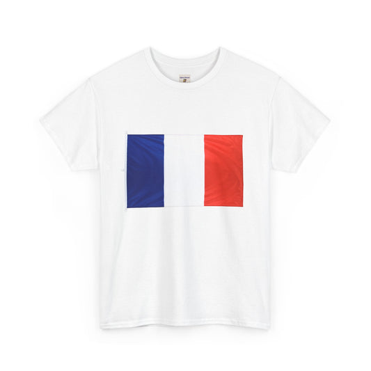 French Flag Unisex Heavy Cotton Tee - Casual Pride Wear - Enfance-Heureuse