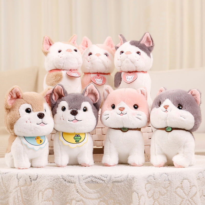 Creative Cute Simulation Cat Fighting Dog Doll Toys - Enfance-Heureuse