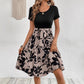 Casual Printing Lace-up Women's Dress