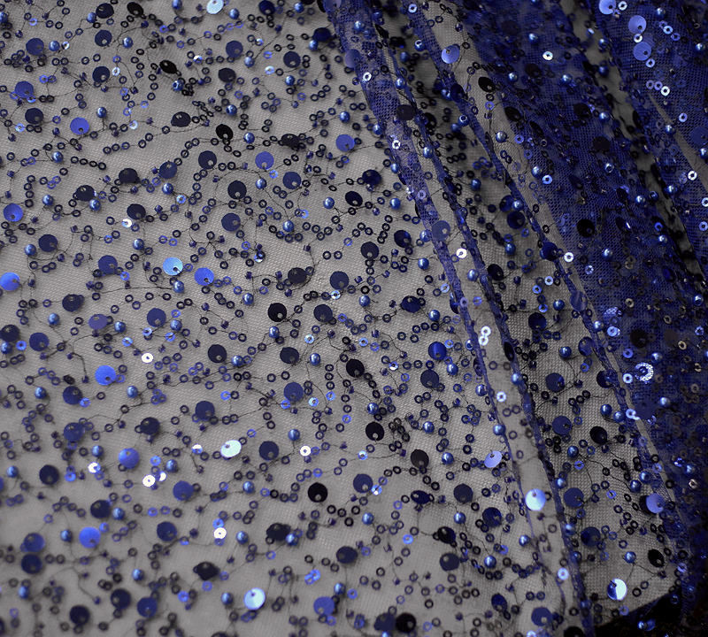 Sequined Pearl Embroidery Lace Asymmetric Single Sleeve Dress - Enfance-Heureuse