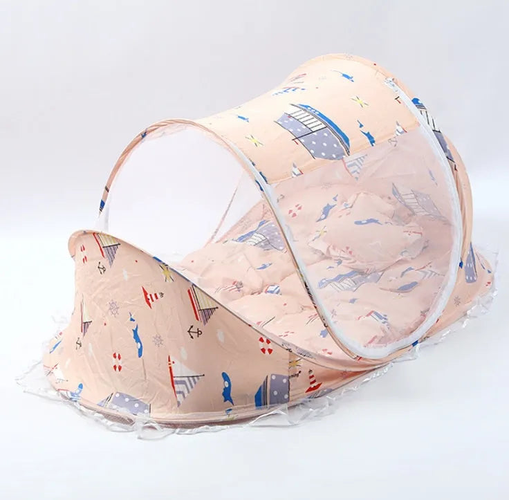 Pliable Bébé Moustiquaire Avec Oreiller + Net 2 pièces Ensemble - Enfance-Heureuse