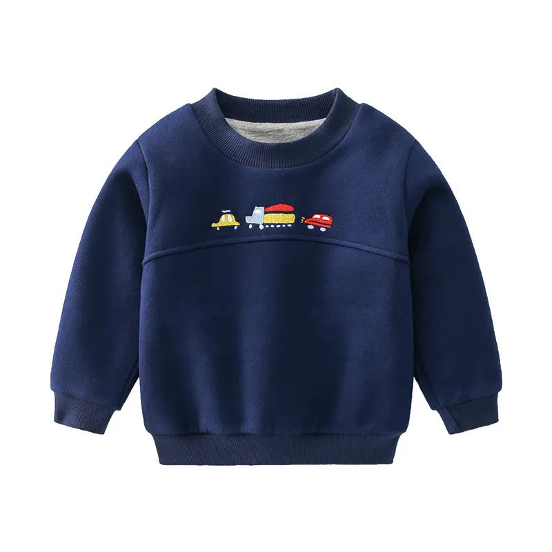 Nouveau pull de voiture de dessin animé de vêtements pour enfants - Enfance-Heureuse