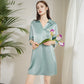 Silk Nightdress Women's Mulberry Silk Loose Home Wear Thin Shirt Dress - Enfance-Heureuse