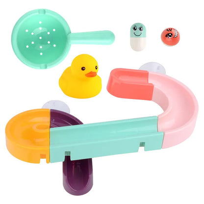 Enfants Jouets Pour le Bain Mur Ventouse Marbre Course Courent Piste Salle De Bains Baignoire Bébé Jouer Jeux D'eau Jouet Kit pour Enfants - Enfance-Heureuse