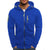 Men's Casual Zipper Hooded Sweater Solid Color Sports Fitness Jackets Cardigan - Enfance-Heureuse