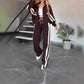 Autumn Striped Zipper Top Casual Sports Suit - Enfance-Heureuse