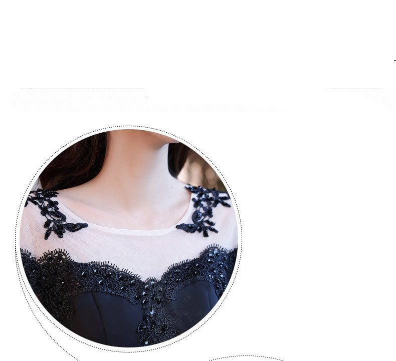 Black Evening Dress For Women With A High-end Feel - Enfance-Heureuse