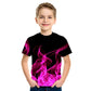 New Boys' Three-color Flame 3D Printed Short-sleeved T-shirt - Enfance-Heureuse