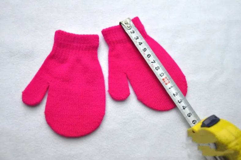 Children's Winter Warm Gloves Knitted Bag Baby Gloves - Enfance-Heureuse
