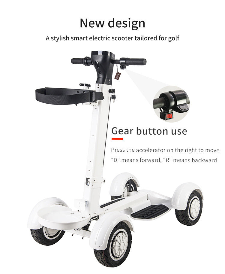 Four Wheel Golf Electric Folding Light Longboard Lawn Course Scooter - Enfance-Heureuse