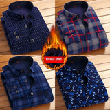 Thickened Velvet Padded Shirt Thermal Plaid - Enfance-Heureuse
