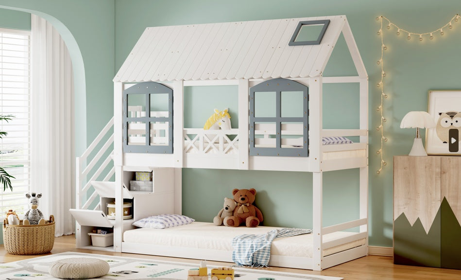 Massivholz Doppelschicht Babybett - Enfance-Heureuse
