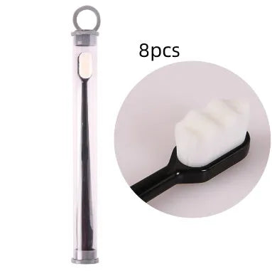 Brosse à dents ultra-fine à poils super doux, brosse de nettoyage en profondeur portable pour outils de soins bucco-dentaires, soins des dents, nettoyage buccal, voyage