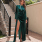 Women's Korean Velvet High Neck Sexy Evening Dress - Enfance-Heureuse