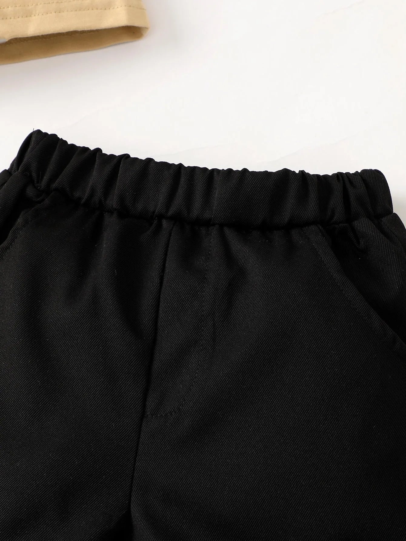 Boys Summer Casual Short Sleeve T-shirt Black Shorts 2-piece Set - Enfance-Heureuse