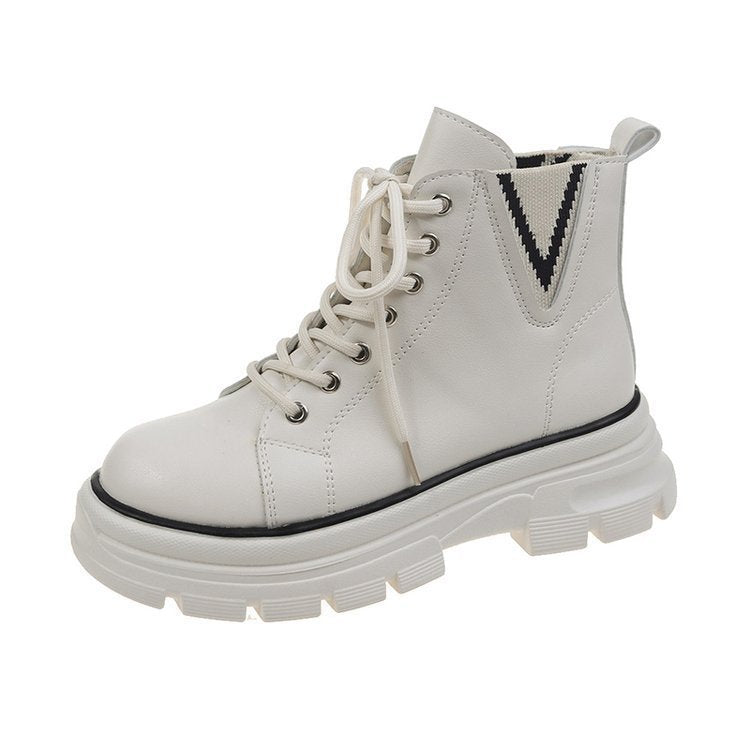 Chaussures d'automne Martin Boots Automne Semelles épaisses Baskets de sport décontractées