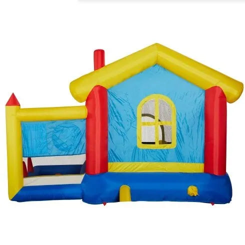 8 In 1 Inflatable Bounce House With Blower Basketball Hoop Ocean Balls Ring-toss Game Target And Sticky Ball Game For Kids - Enfance-Heureuse