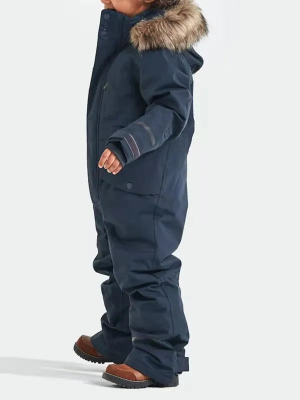 Windproof Waterproof Thickened Luminous Children's One-piece Ski Suit Boys' And Girls' Cotton-padded Clothes - Enfance-Heureuse