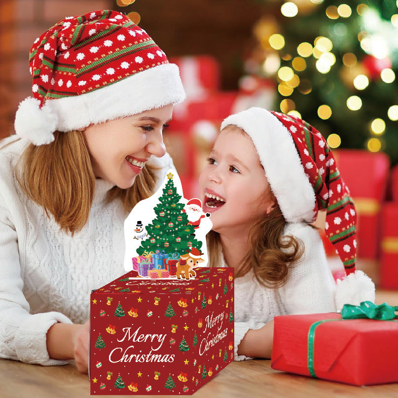 Red Christmas Money Box Christmas Party Decoration - Enfance-Heureuse