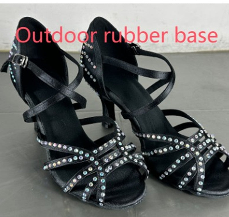 Chaussures de danse latine Diamond pour femmes, chaussures de danse à talons hauts