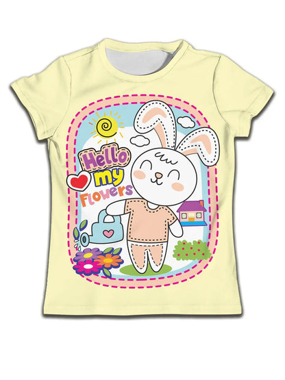 Children Boy T-shirt Clothes Casual Soft T-shirt Cute Cat Cartoon Pattern - Enfance-Heureuse