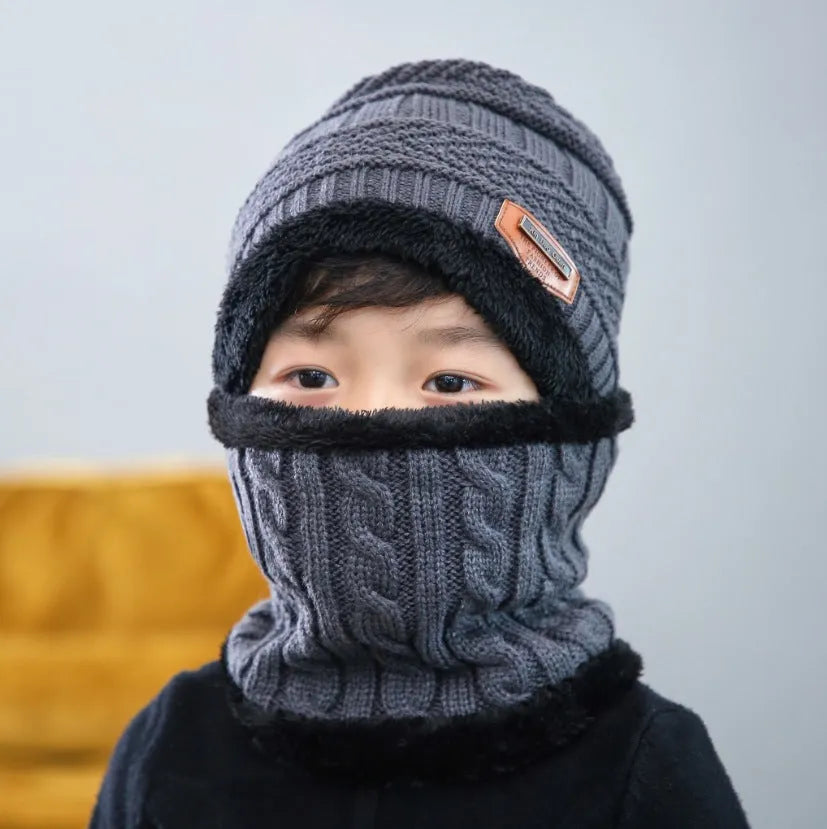 Bonnet tricoté chaud pour enfants - Enfance-Heureuse