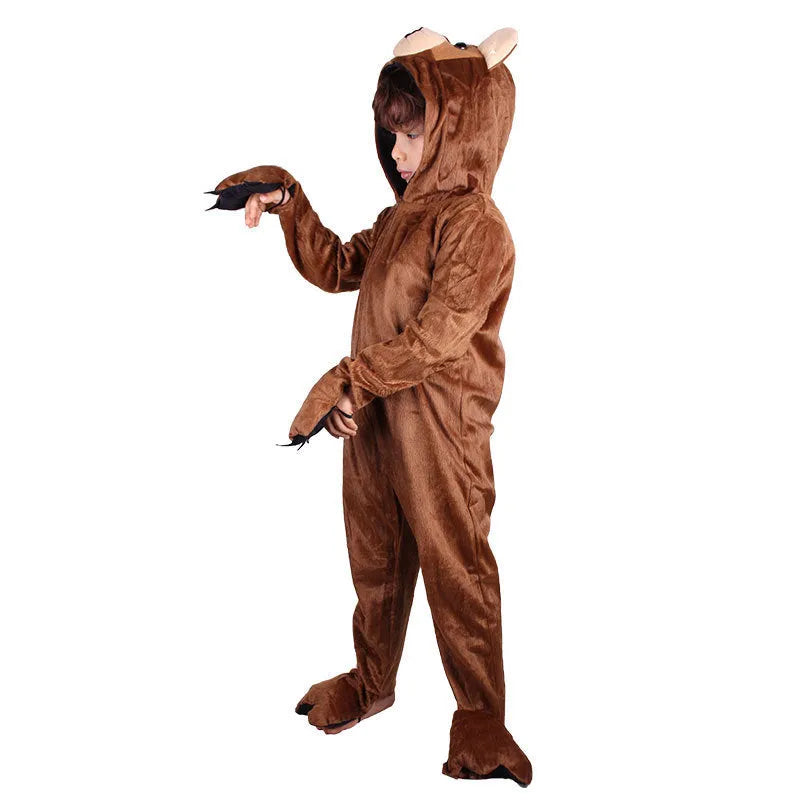 Children's Animal Brown Bear Modeling Costume Props - Enfance-Heureuse