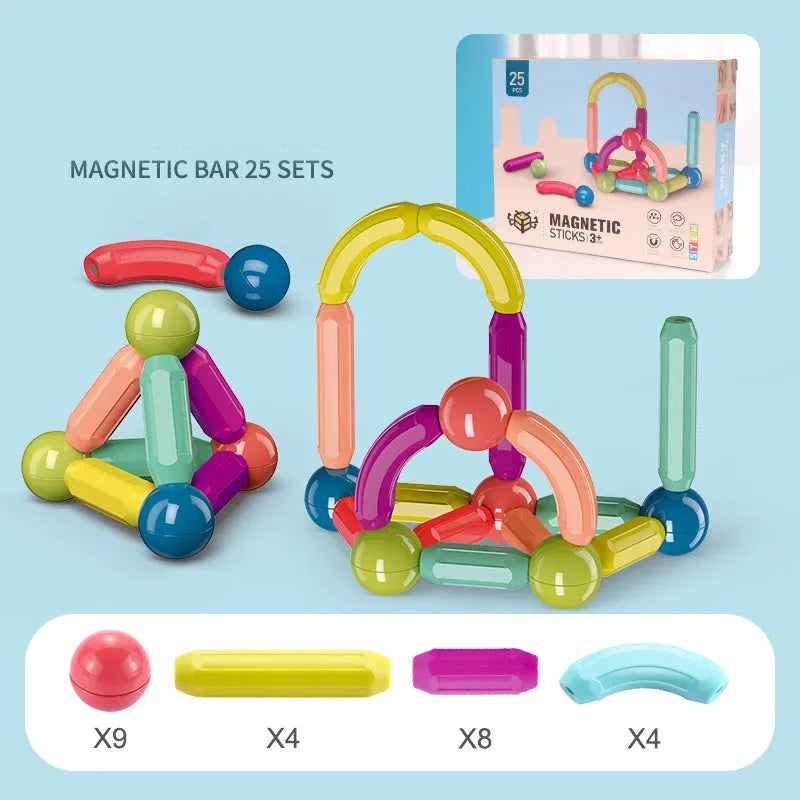 Magnétique Bâton Blocs De Construction Jeu Aimants Enfants Set Enfants Aimants Pour Enfants Magnétique Jouet Briques - Enfance-Heureuse