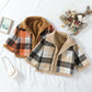 Autumn New Plush Plaid Reversible Coat - Enfance-Heureuse