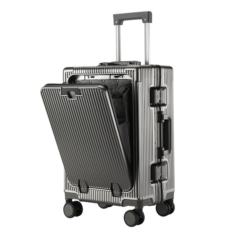 Trolley Aluminum Frame Large Capacity Front Opening Luggage - Enfance-Heureuse