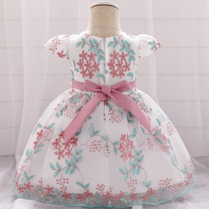 summer children's clothing new baby birthday party wedding dress skirt girls fluffy dress - Enfance-Heureuse