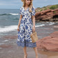 2025 New Women's Floral Print V-neck Dress, Floral Dress, Suitable For Vacation, Women's Dress
