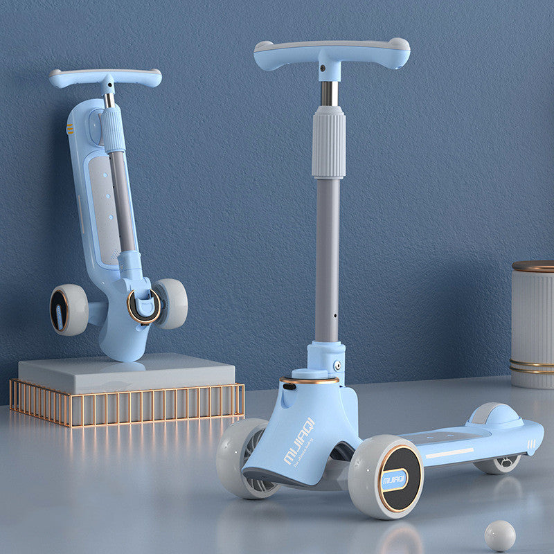 Trottinette trois-en-un pour enfants, peut s'asseoir et glisser